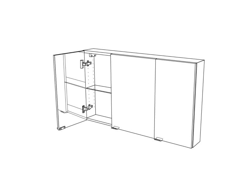 GoodHome Imandra spejlskab 100 x 60 x 15 cm
