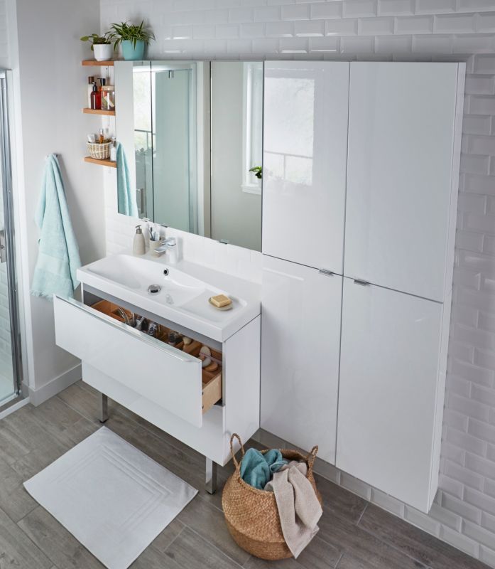 GoodHome Imandra spejlskab 100 x 90 x 15 cm