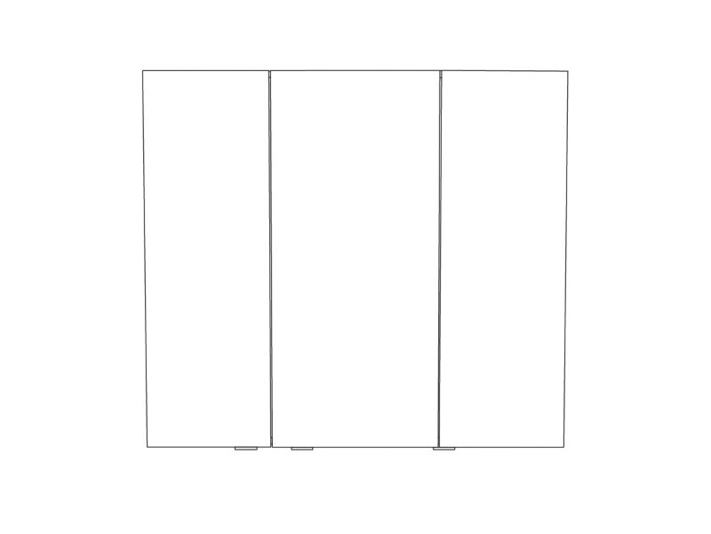 GoodHome Imandra spejlskab 100 x 90 x 15 cm