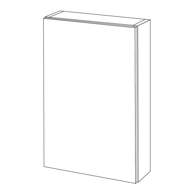 Spejlskab Imandra 40x60x15 cm Sølv med Clic-dæmpere