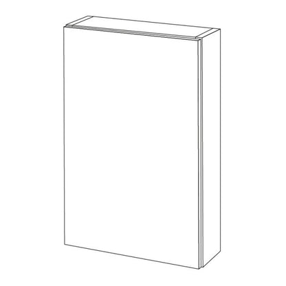 Spejlskab Imandra 40x60x15 cm Sølv med Clic-dæmpere