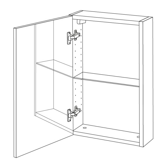 GoodHome Imandra spejlskab 40 x 60 x 15 cm