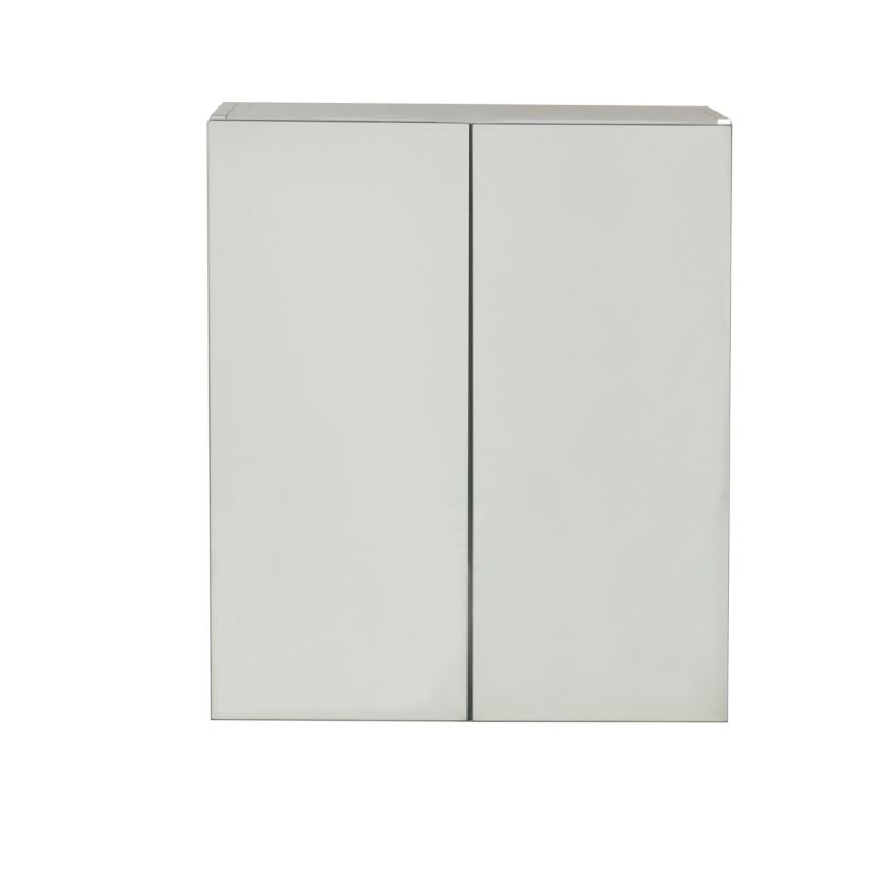 Badeværelsesskab med Spejl Imandra 60 x 60 x 15 cm Sølv