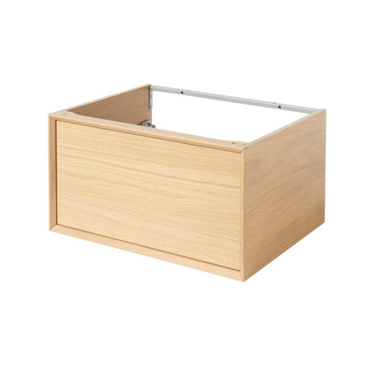 GoodHome Avela 60 cm skab med skuffe til bordmonteret vask i træ