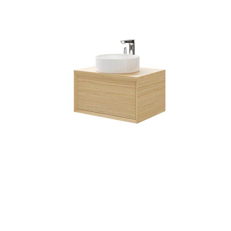 GoodHome Avela 60 cm skab med skuffe til bordmonteret vask i træ