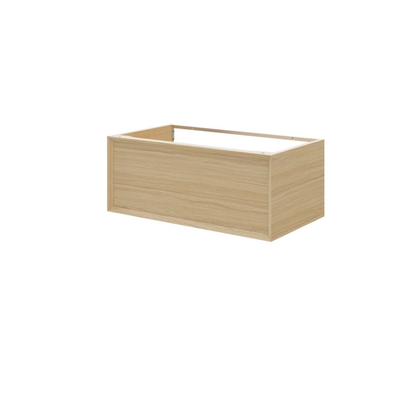 GoodHome Avela 80 cm skuffeskab til bordmonteret vask i træ