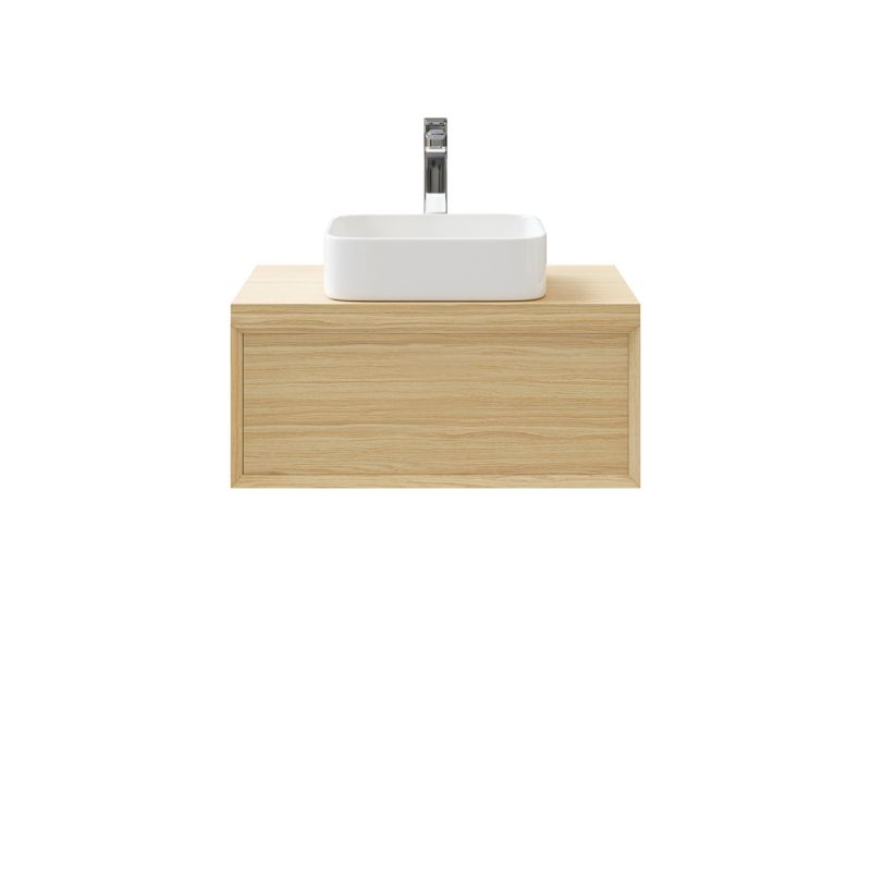 GoodHome Avela 80 cm skuffeskab til bordmonteret vask i træ