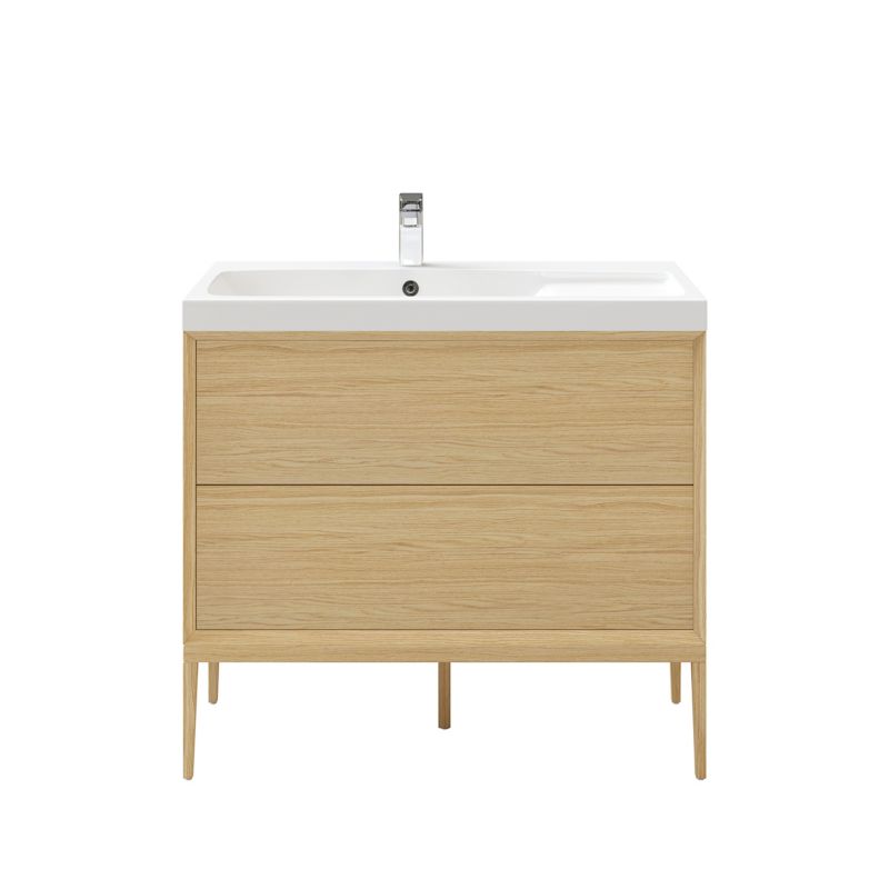 GoodHome Avela 100 cm underskab med skuffer i træ