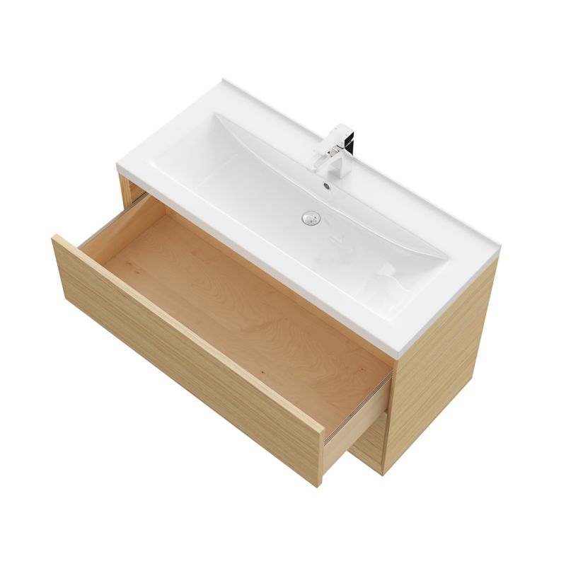 GoodHome Avela 100 cm underskab med skuffer i træ
