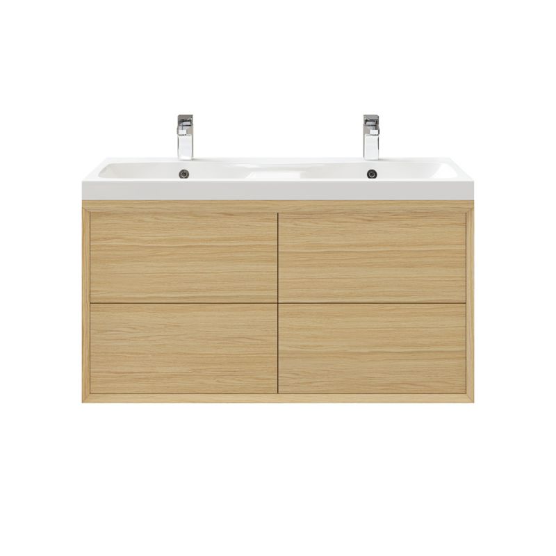 GoodHome Avela 120 cm underskab med skuffer i træ
