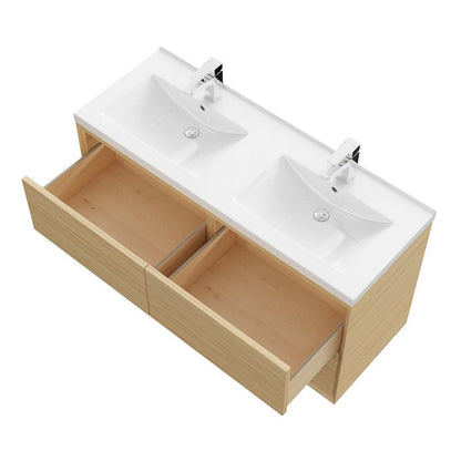 GoodHome Avela 120 cm underskab med skuffer i træ