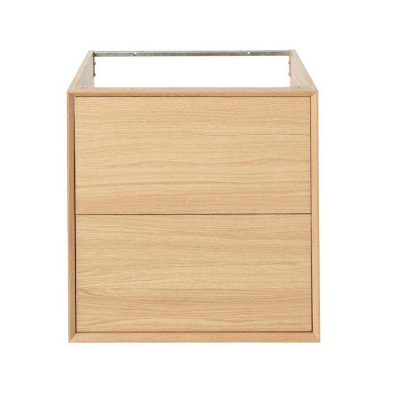 GoodHome Avela 60 cm vaskeskab med skuffer i træ