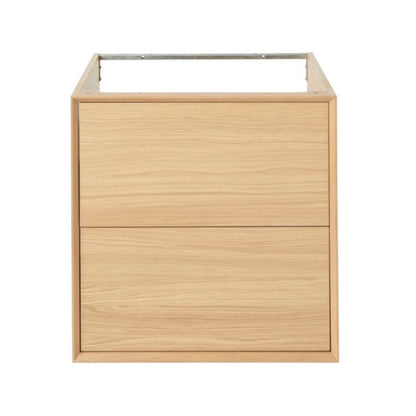 GoodHome Avela 60 cm vaskeskab med skuffer i træ
