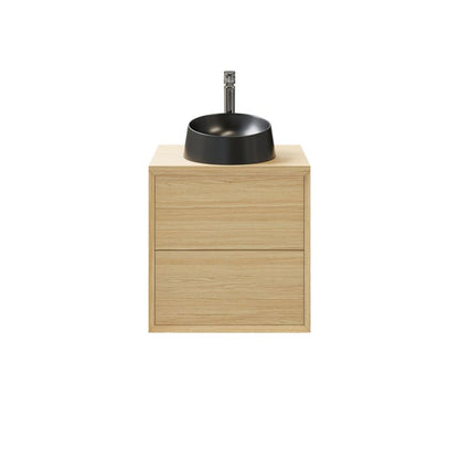 GoodHome Avela 60 cm vaskeskab med skuffer i træ