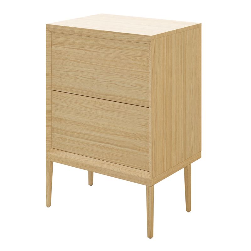 GoodHome Avela 60 cm vaskeskab med skuffer i træ