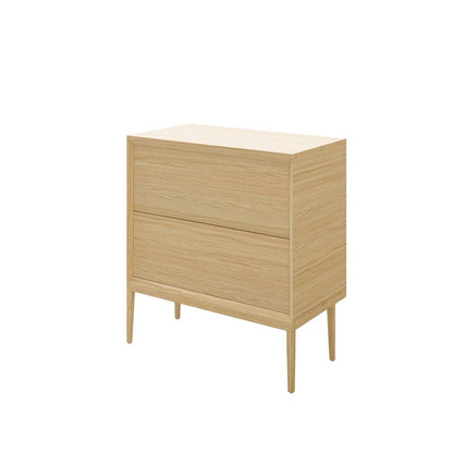 GoodHome Avela 80 cm bordmonteret vaskeskab med skuffer i træ