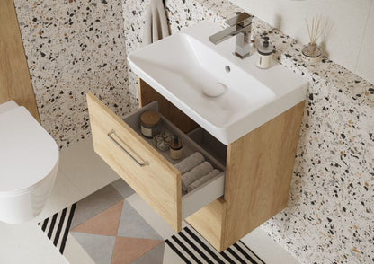 Hængeskab med vask Mille 40 cm Eg