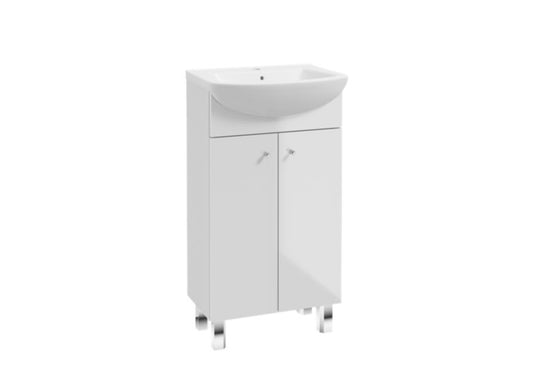 Deftrans Action 45 cm hvid skab med vask