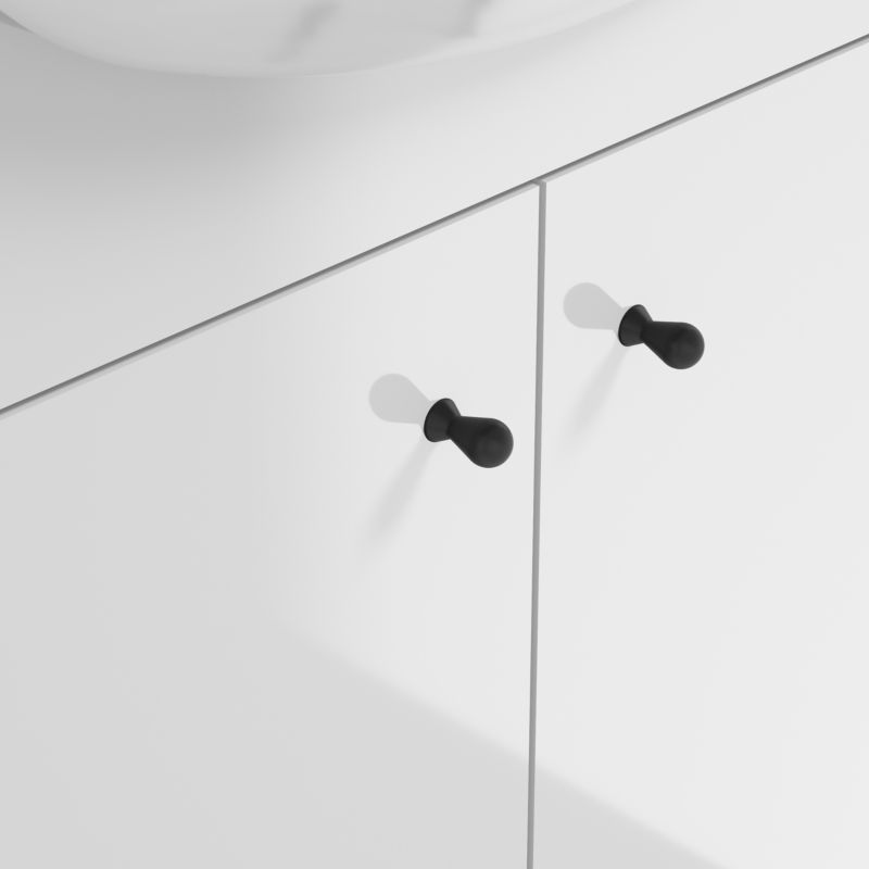 Skab med Vask 47 cm Hvid Keramisk