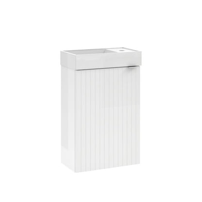 Væghængt Badeværelsesskab med Vask 40 cm Hvid