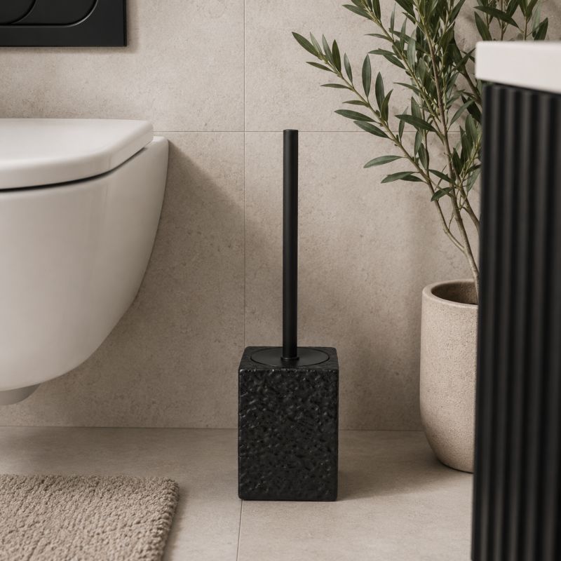 Keramisk Toiletbørste Sort 37 cm 5901272196338