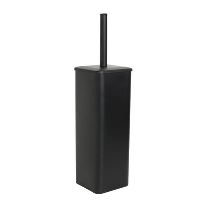 Toiletbørste Firkantet Sort Mat Stål 39x39x390 mm
