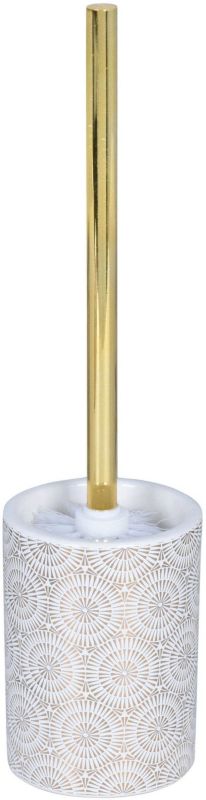 Toiletbørste Madison Keramik Hvid/Guld 35 cm | 5901487081450