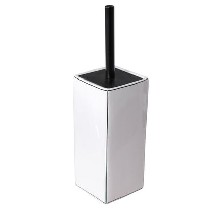 Toiletbørste Aetna Keramik Sort/Hvid Fritstående 37 cm