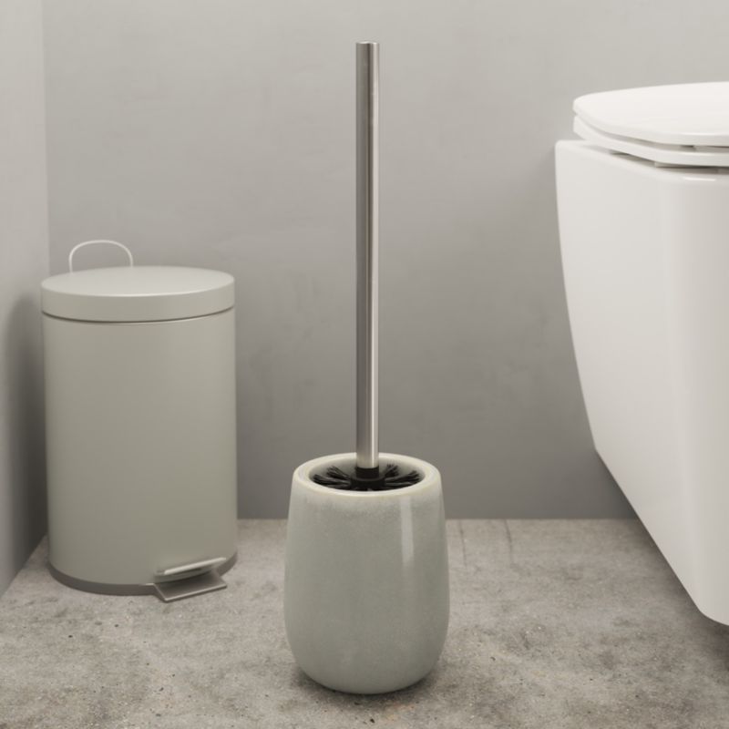 Toiletbørste Boann Grå Keramik 44 cm | 5059340719252