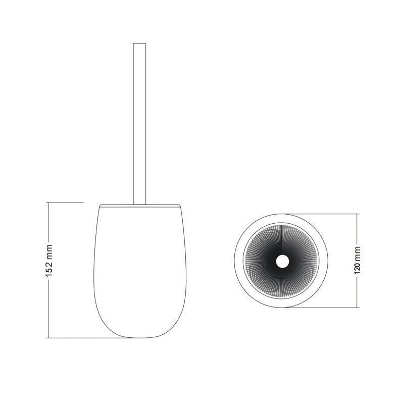 Toiletbørste Boann Grøn Keramik 44 cm | 5059340718958