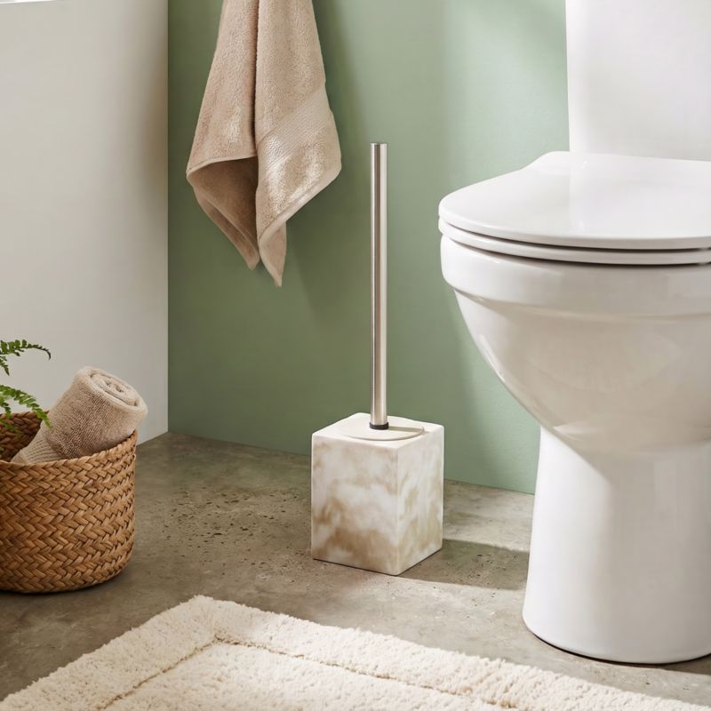 Toiletbørste Cenia Marmor Beige 9,5x9,5x38,5 cm