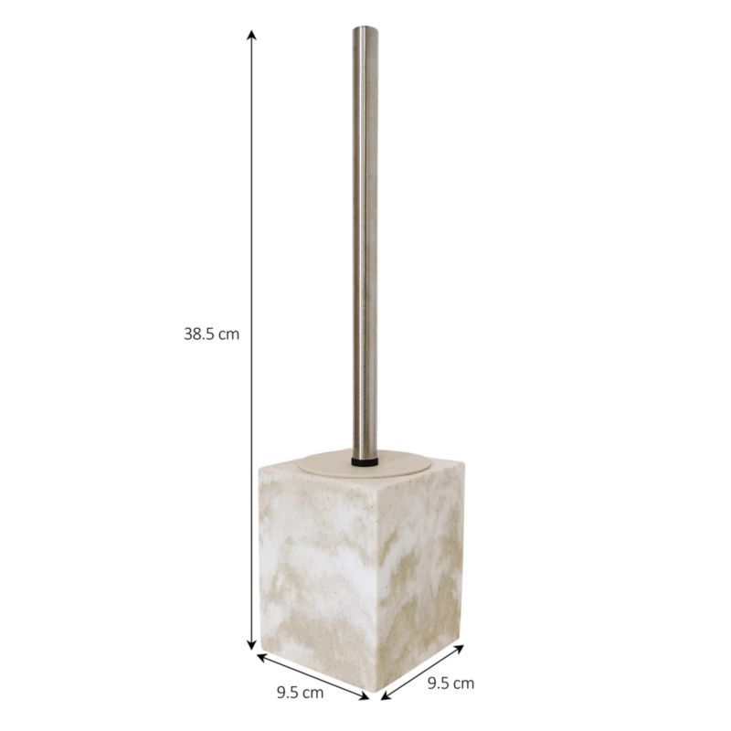 Toiletbørste Cenia Marmor Beige 9,5x9,5x38,5 cm