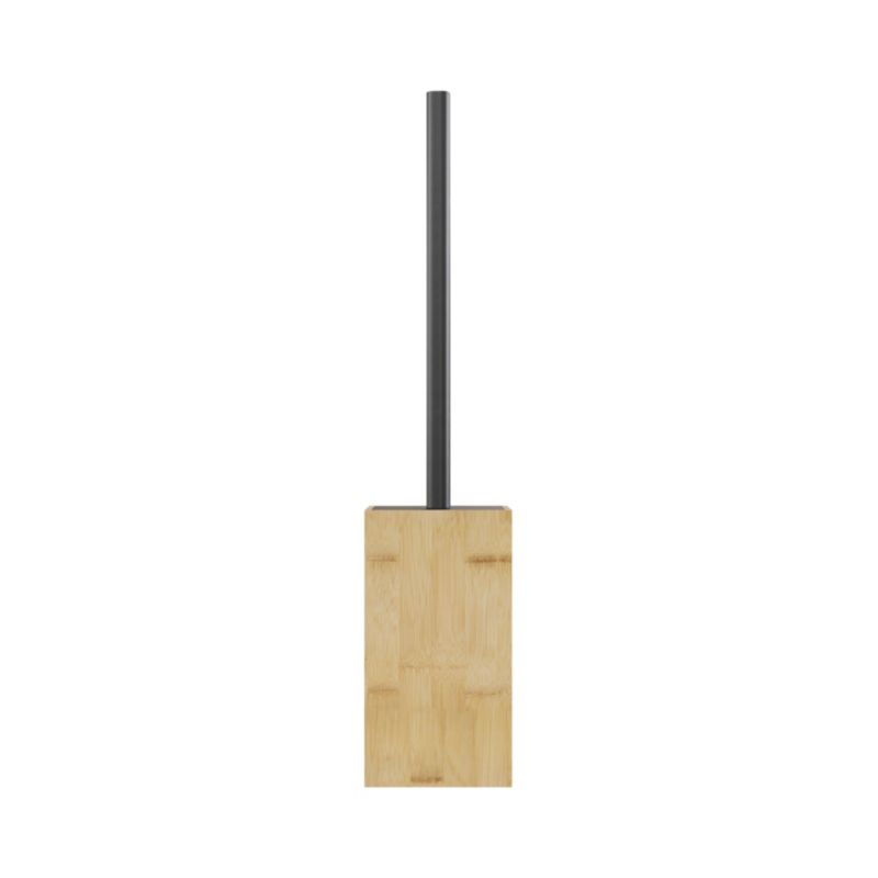 Toiletbørste Bambus Sort Keramisk 44 cm