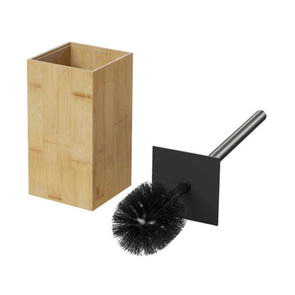 Toiletbørste Bambus Sort Keramisk 44 cm