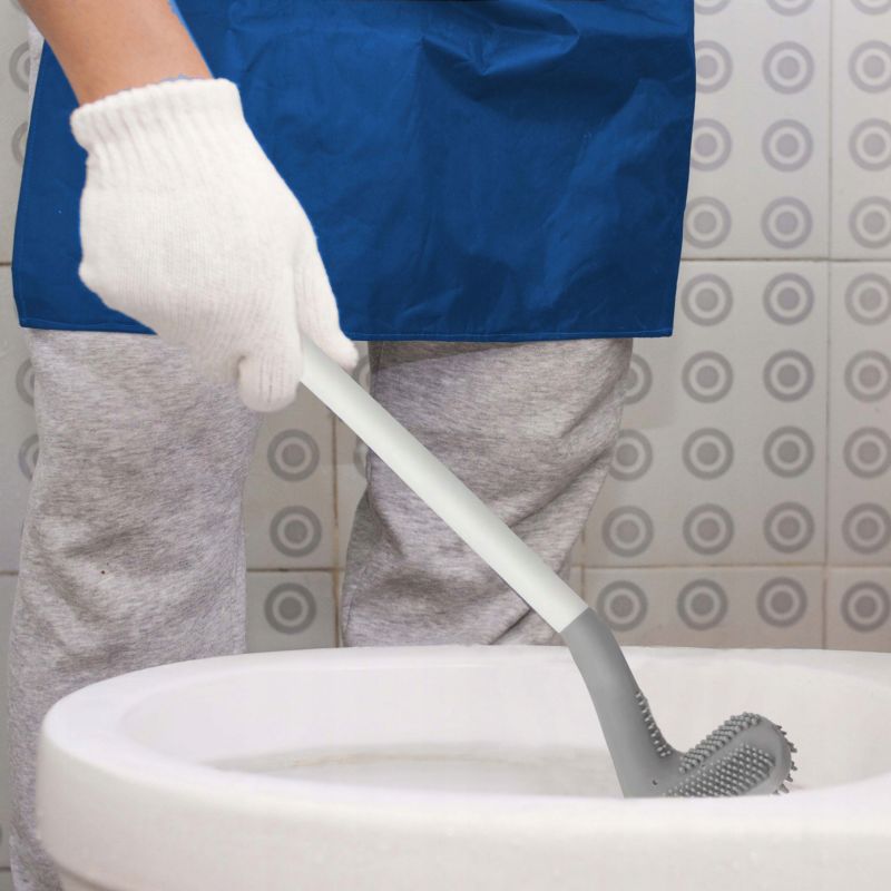 Silikone toiletbørste hvid 42 cm 1 stk. | 5905923651542