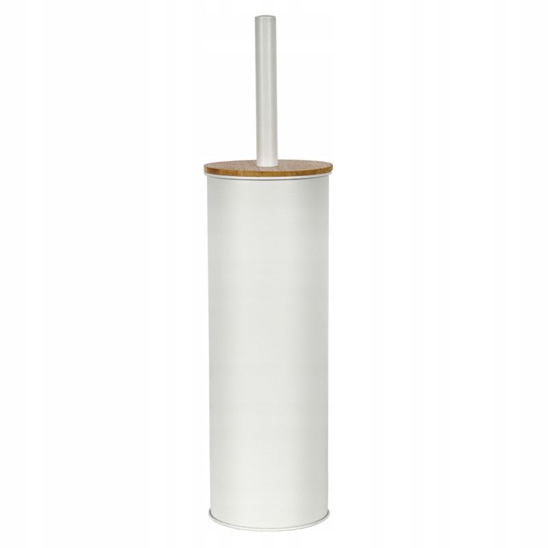Toiletbørste Hvid 9,5x38,5 cm med Bambuslåg