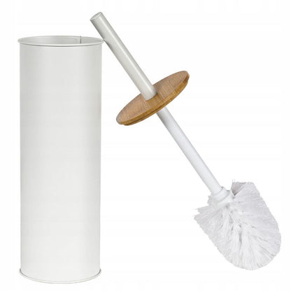 Toiletbørste Hvid 9,5x38,5 cm med Bambuslåg