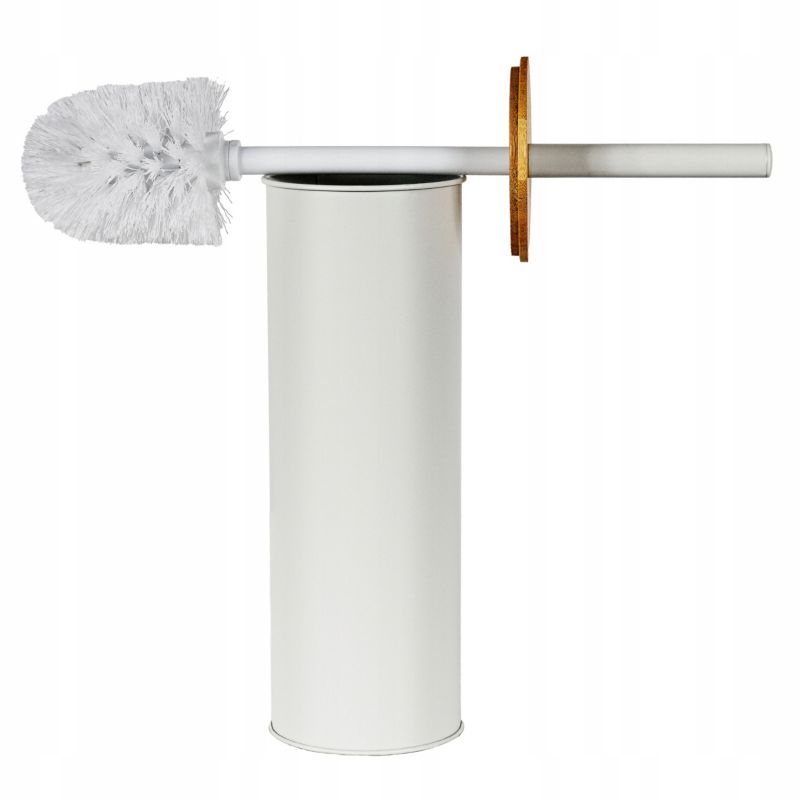 Toiletbørste Hvid 9,5x38,5 cm med Bambuslåg