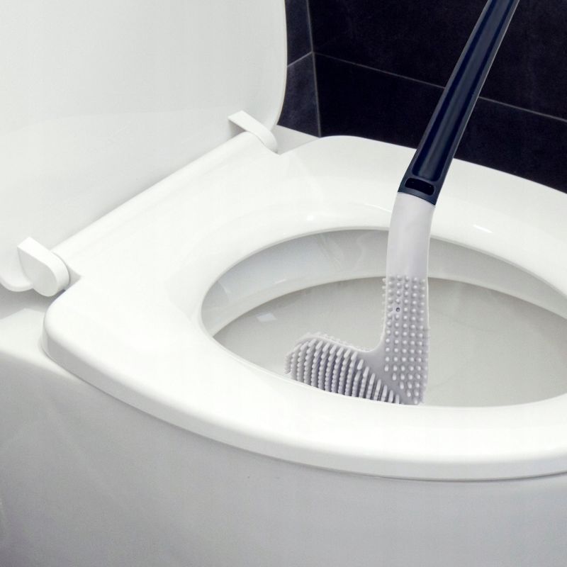 Væghængt Toiletbørste Selvrensende Sort Grå 1 stk.