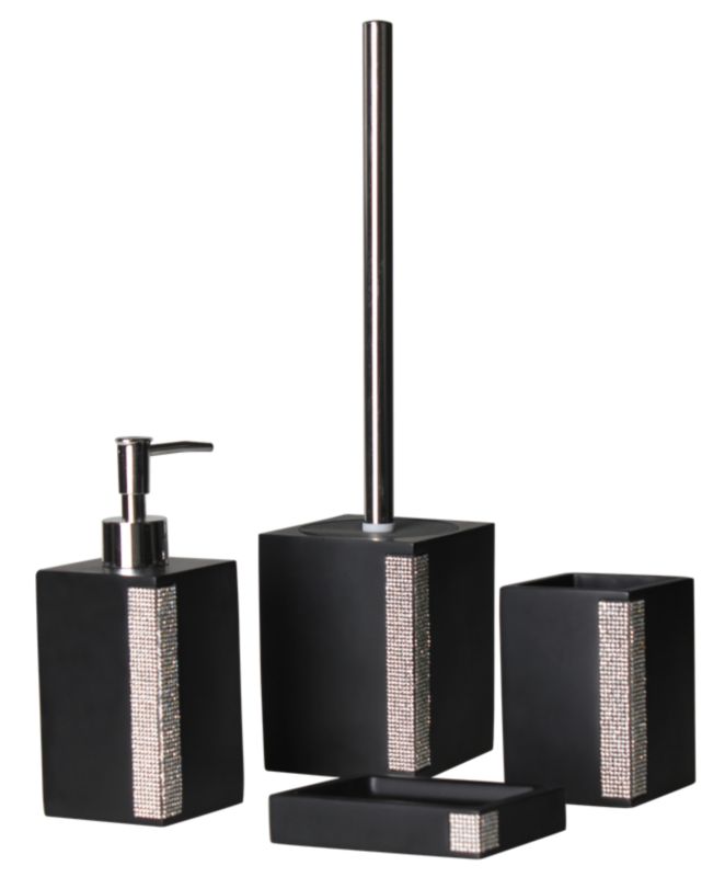 Toiletbørste i Keramik Sort 38,5 cm | 5903754819636