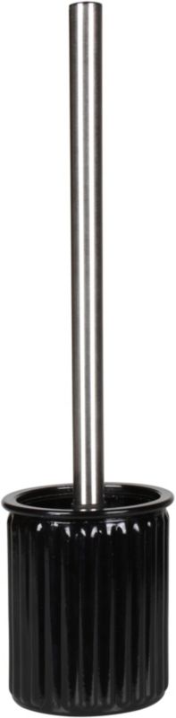 Toiletbørste Strip Sort Glas 8,8 x 8,8 x 37 cm