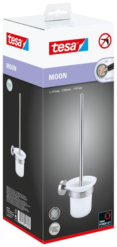 Tesa Moon wc-børste uden boring med Tesa® Power.Kit