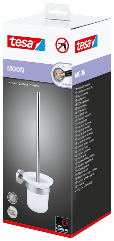 Tesa Moon wc-børste uden boring med Tesa® Power.Kit
