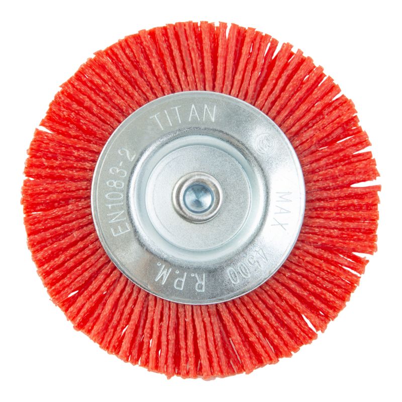 Mac Allister nylon-skivebørste med 75 mm skaft