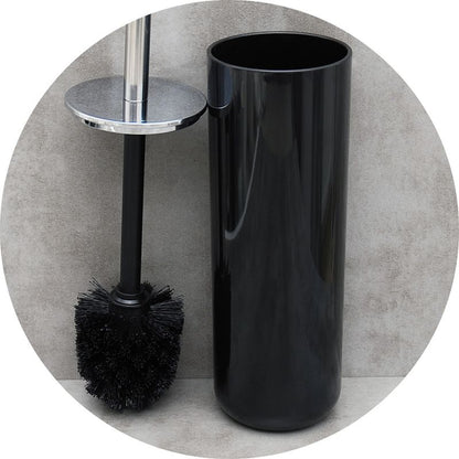 Toiletbørste Alba Sort med Lukket Holder 37 cm
