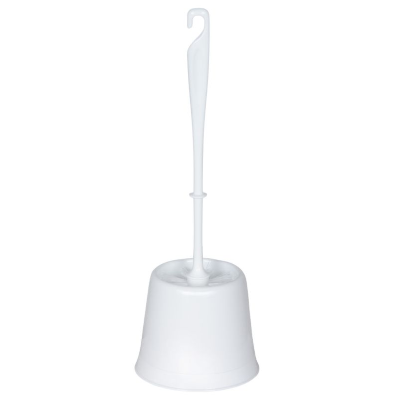 Toiletbørste med Holder Hvid Plastik 38 cm