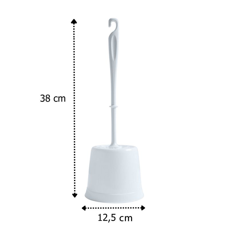 Toiletbørste med Holder Hvid Plastik 38 cm