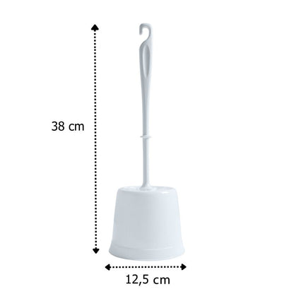 Toiletbørste med Holder Hvid Plastik 38 cm