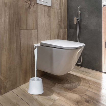 Toiletbørste med Holder Hvid Plastik 38 cm