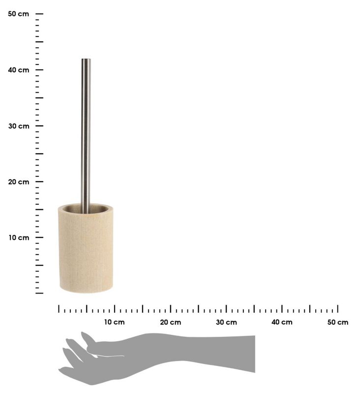 Toiletbørste Porzio Beige Fritstående med Holder 1 stk.